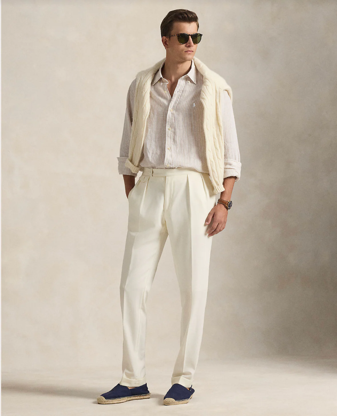 CUSTOM FIT STRIPED LINEN SHIRT - Image 2