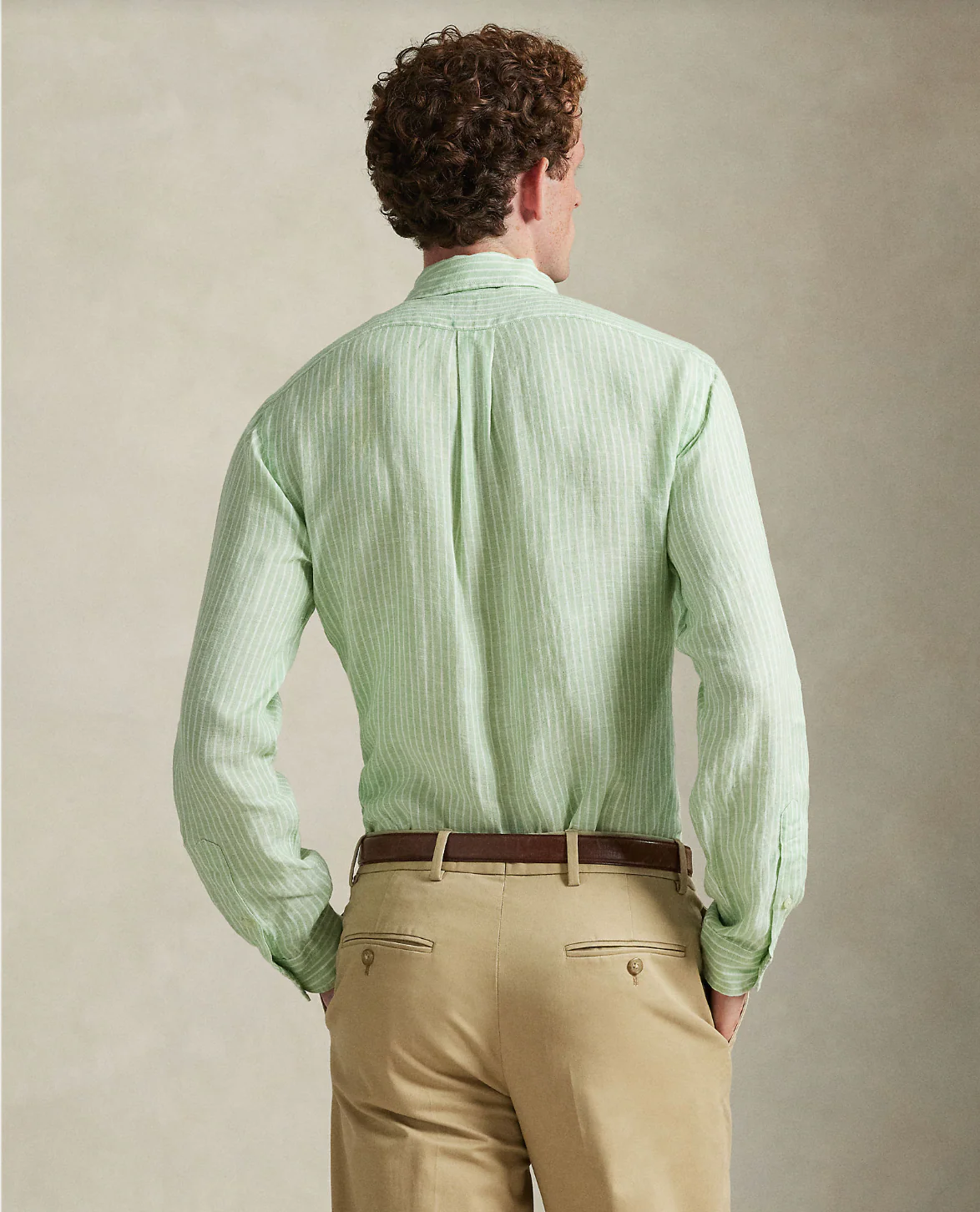 CUSTOM FIT STRIPED LINEN SHIRT - Image 2