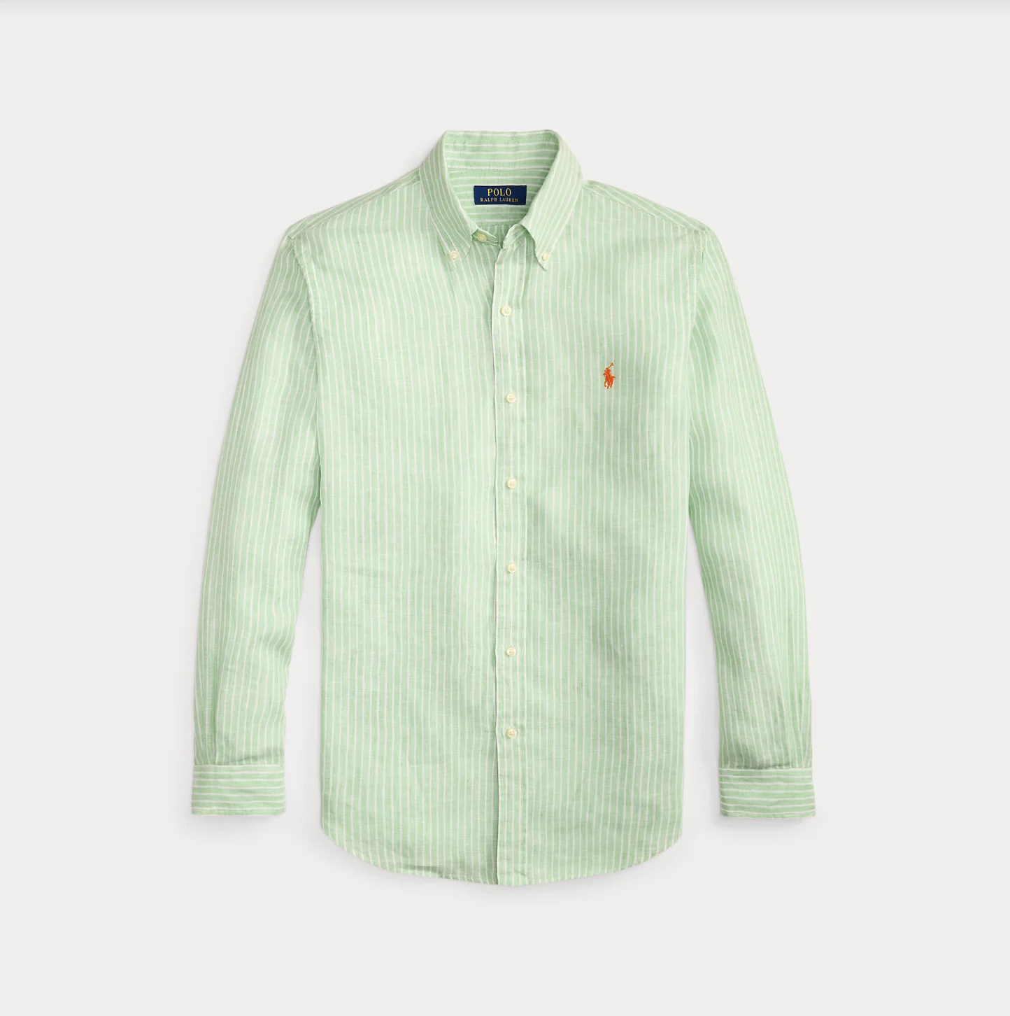 CUSTOM FIT STRIPED LINEN SHIRT - Image 4