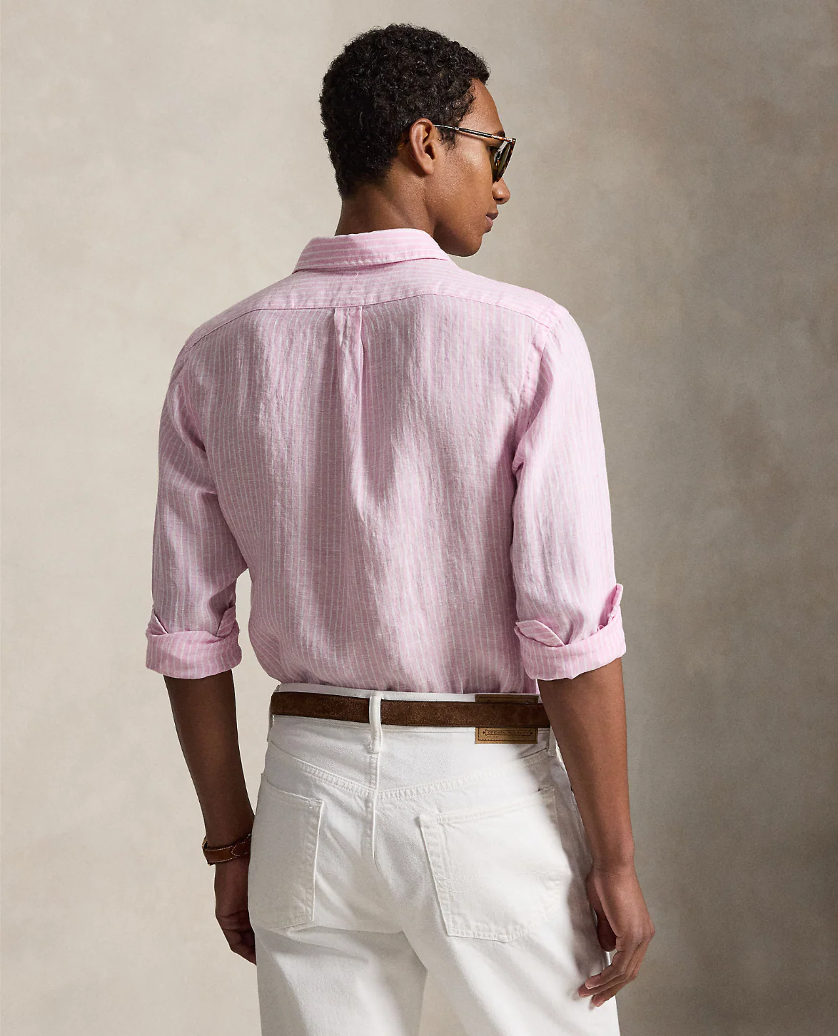 CUSTOM FIT STRIPED LINEN SHIRT - Image 3
