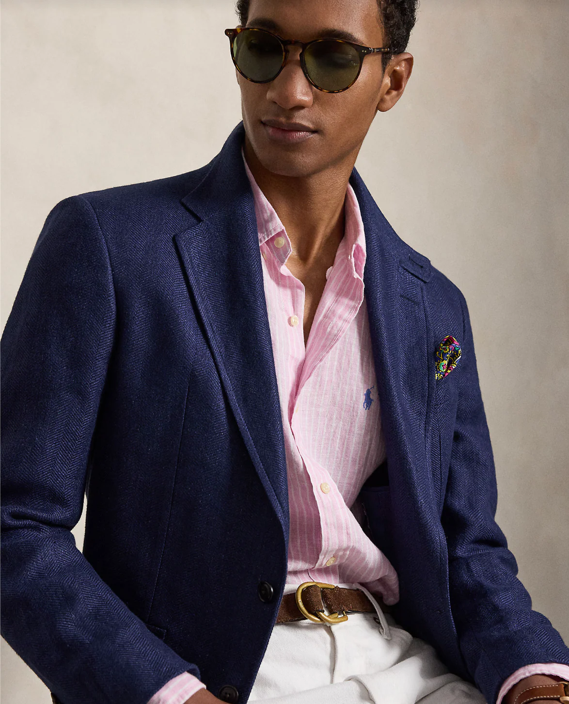 CUSTOM FIT STRIPED LINEN SHIRT - Image 4