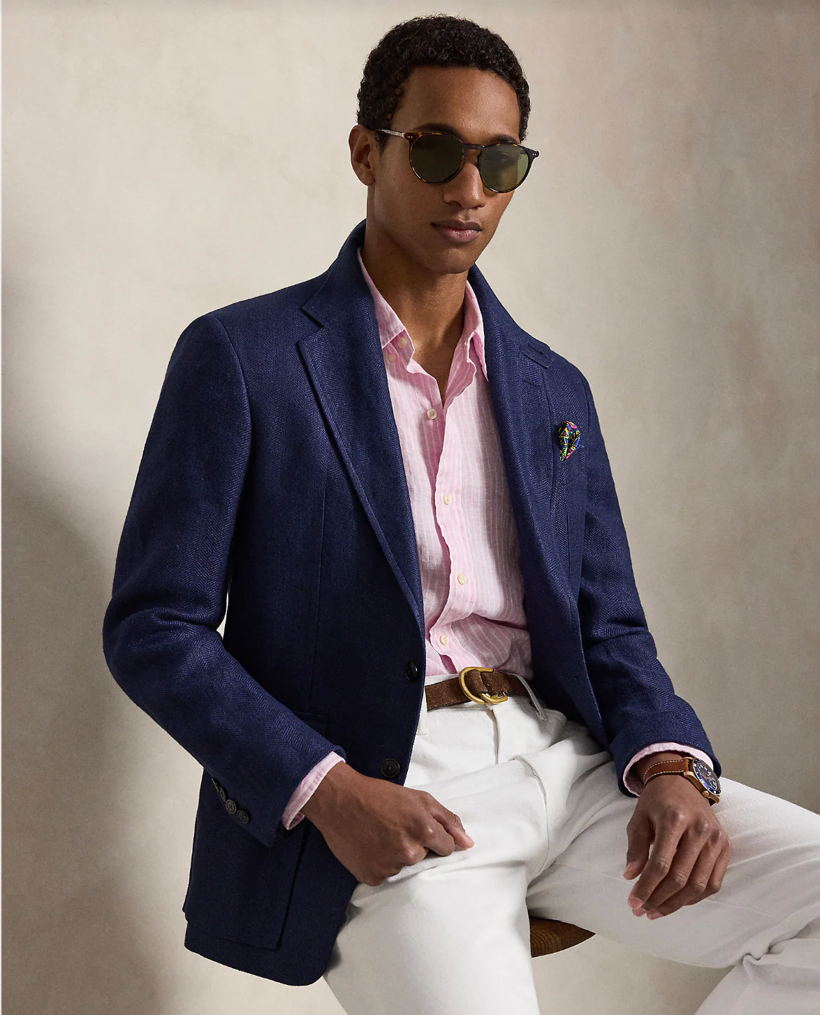 CUSTOM FIT STRIPED LINEN SHIRT - Image 6