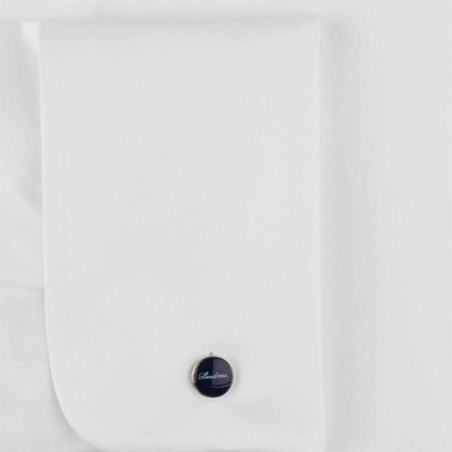 White Fitted Body Shirt With French Cuffs - Image 3