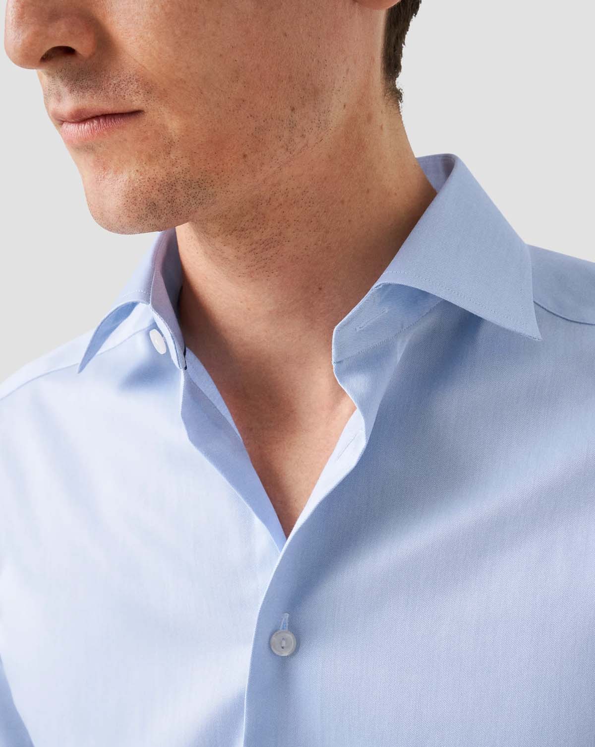 Contemporary Light Blue Signature Twill Shirt - Image 5