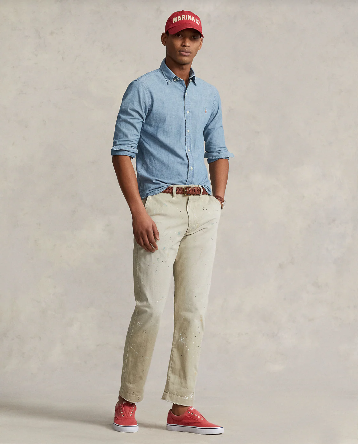 Slim Fit Chambray Shirt - Image 3