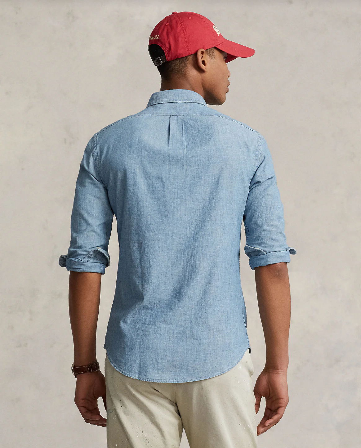 Slim Fit Chambray Shirt - Image 4