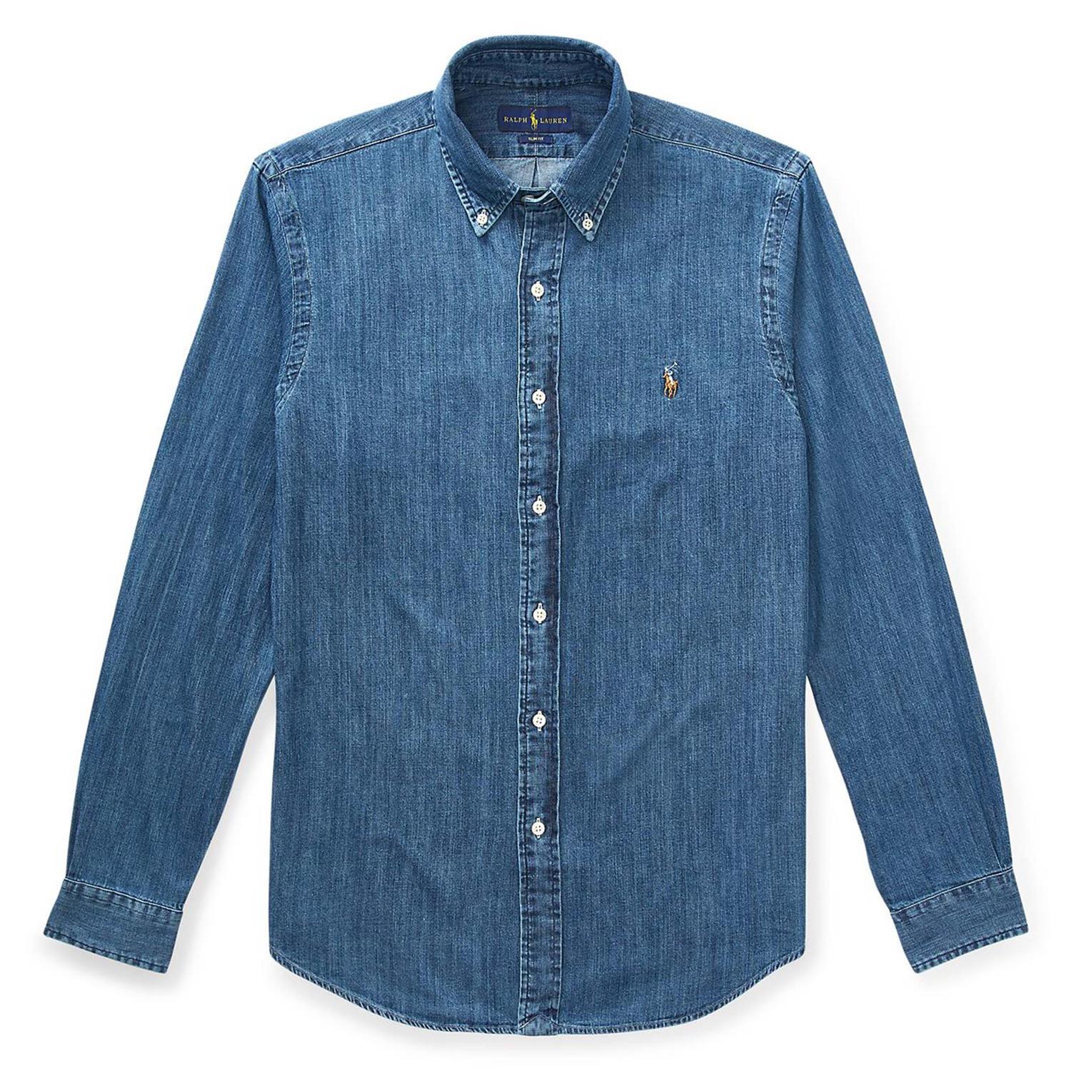 Slim Fit Denim Shirt - Image 2