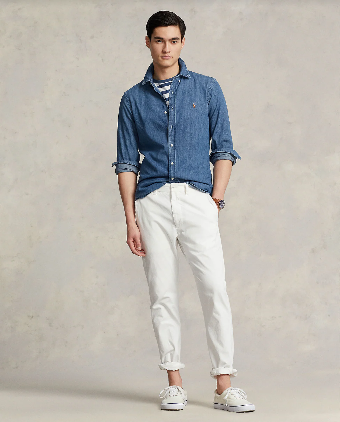 Slim Fit Denim Shirt - Image 3