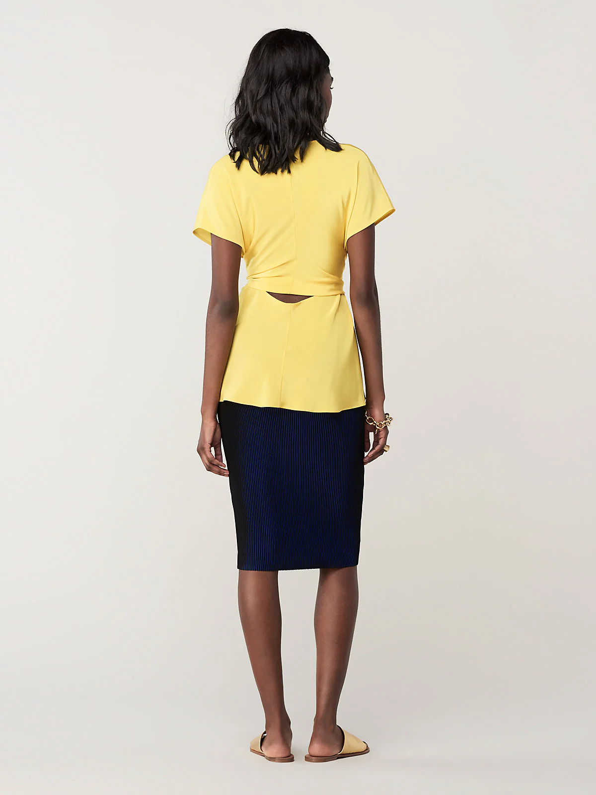 Lizzie Silk Waist Tie Top - Image 4