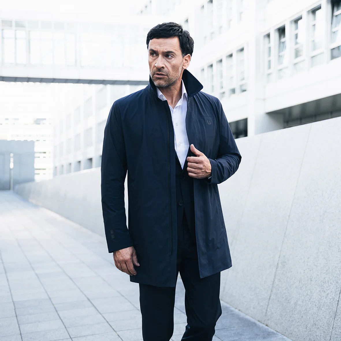Sky Fall Coat - Navy - Image 3