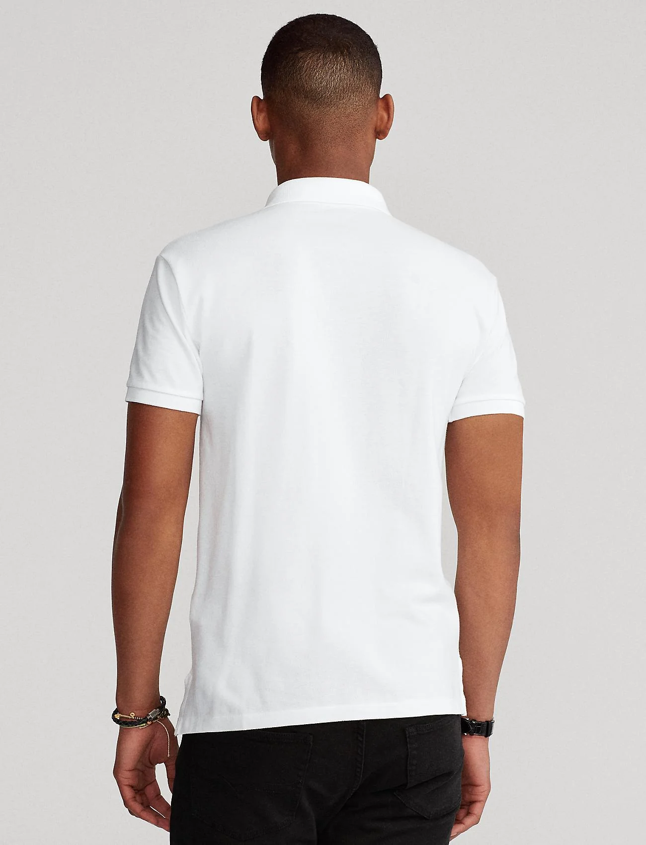 Slim Fit Mesh Polo Shirt - Image 3