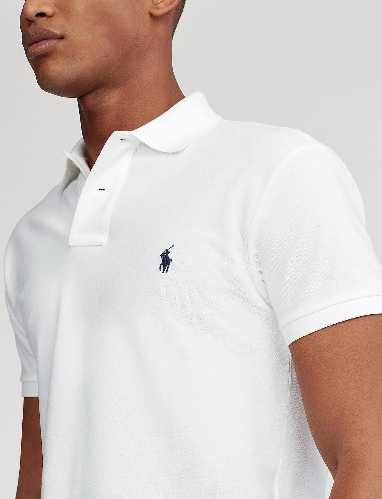 Slim Fit Mesh Polo Shirt - Image 5