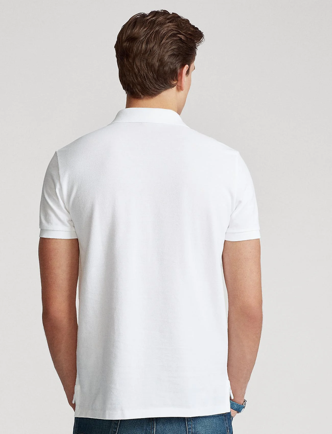 Custom Slim Fit Mesh Polo Shirt - Image 3