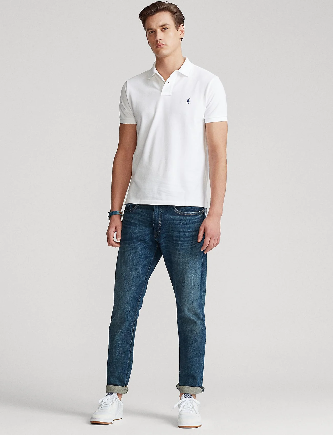 Custom Slim Fit Mesh Polo Shirt - Image 4