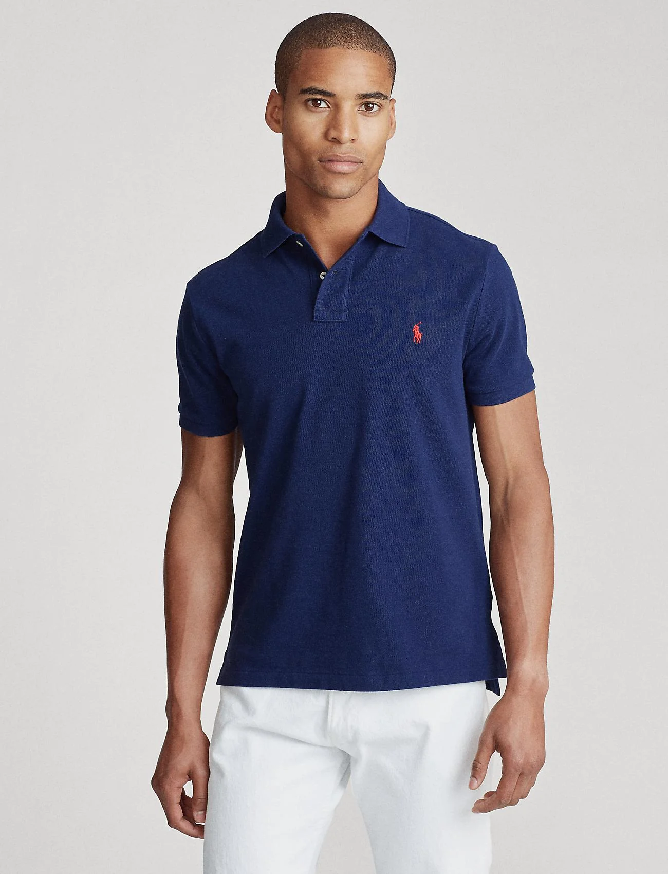 Custom Slim Fit Mesh Polo - Image 2