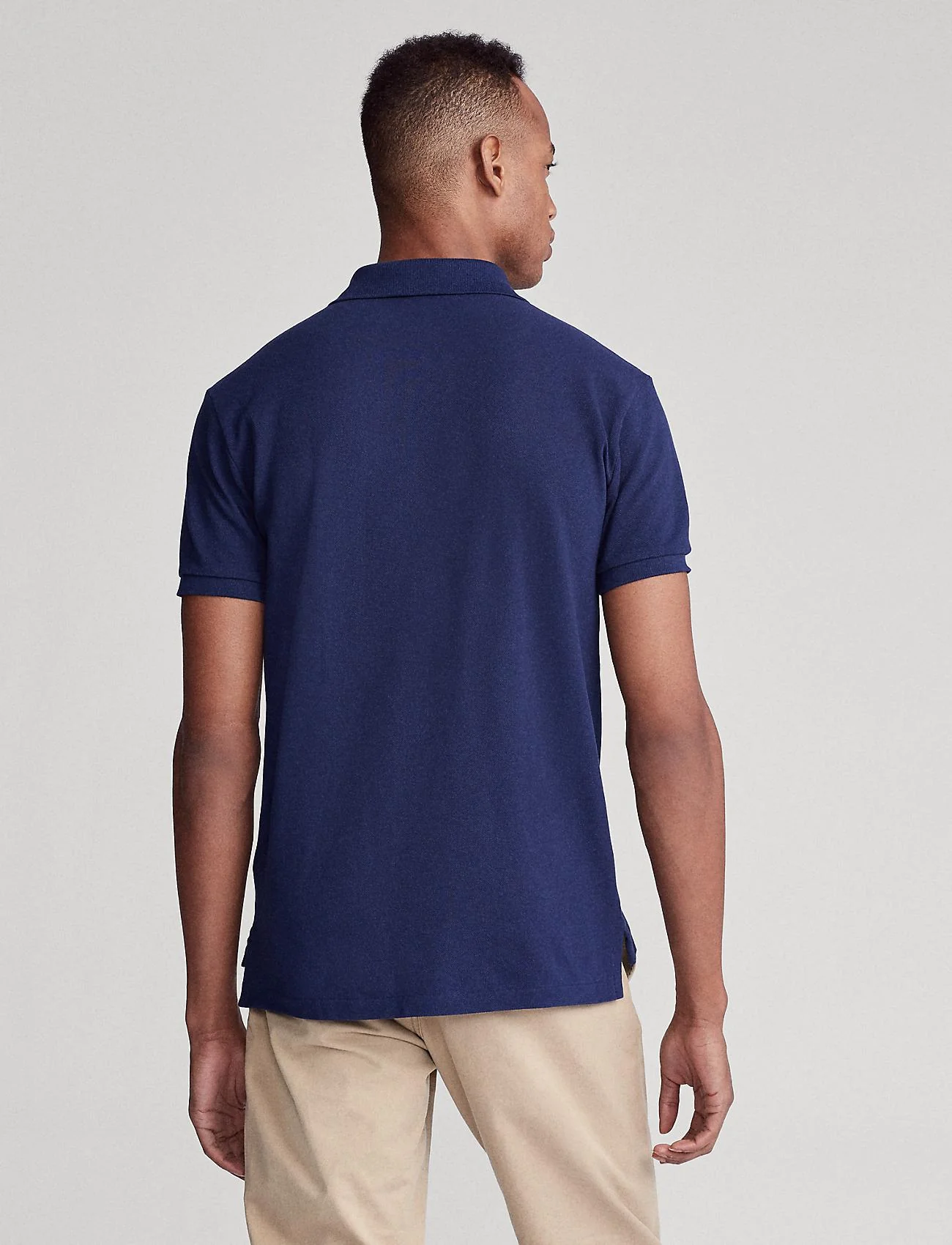 Slim Fit Mesh Polo Shirt - Image 3