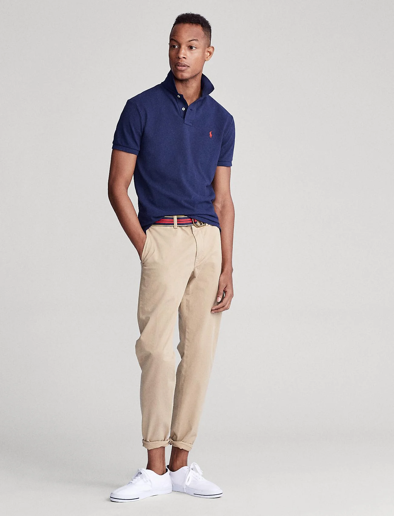 Slim Fit Mesh Polo Shirt - Image 4