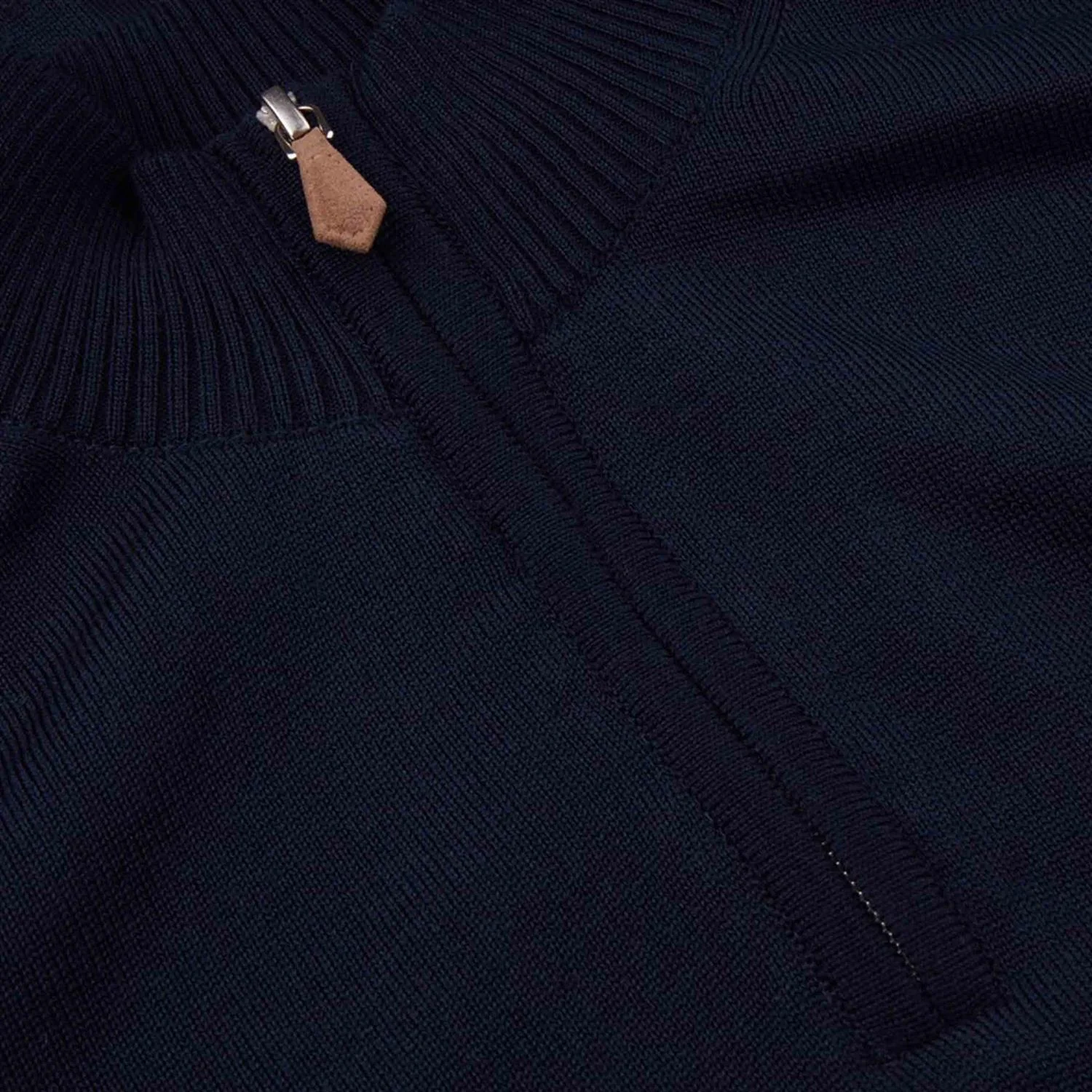Navy Merino Half Zip - Image 3