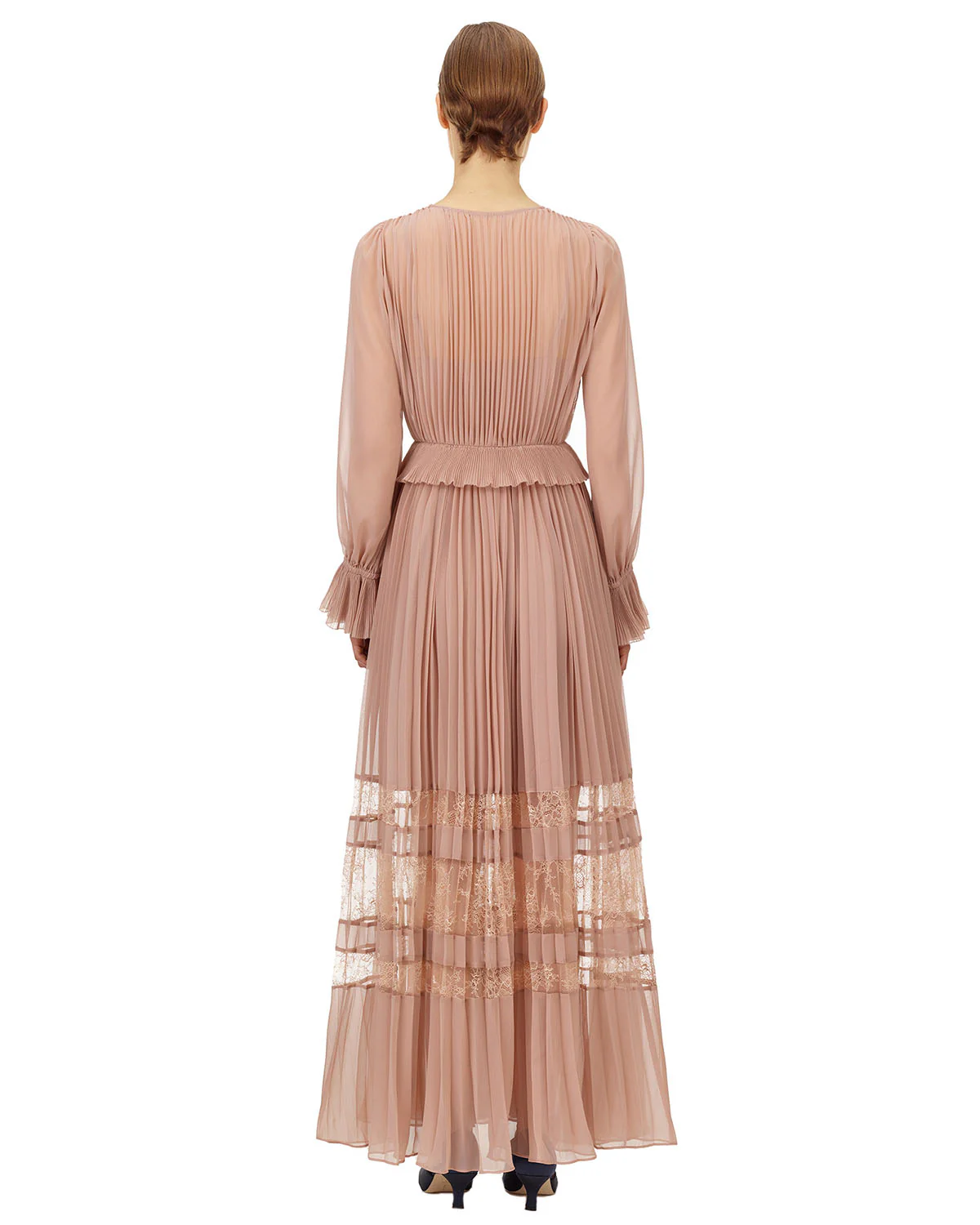 Chiffon Lace Maxi Dress - Image 3