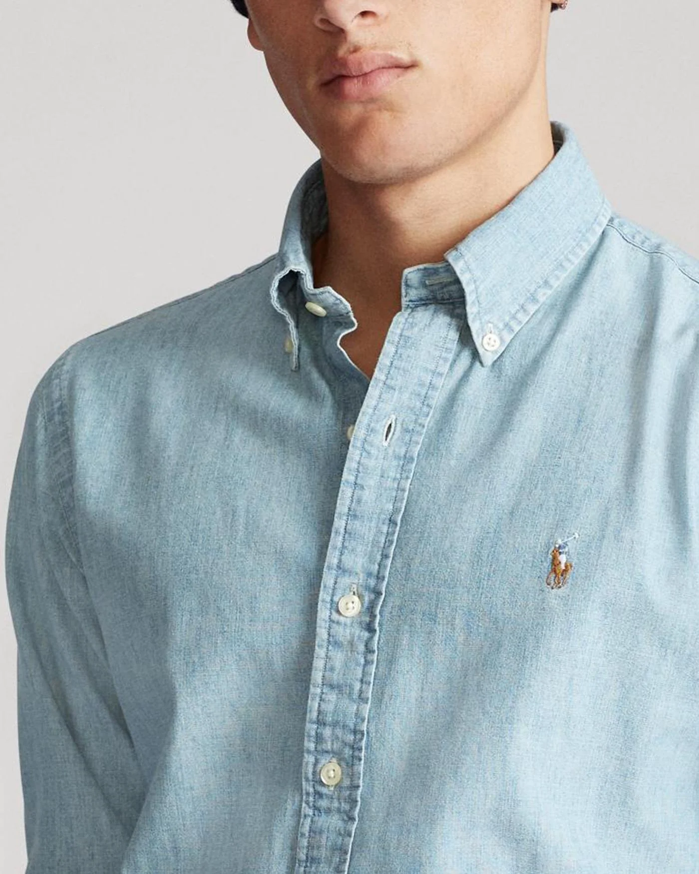 Custom Fit Chambray Shirt - Image 3