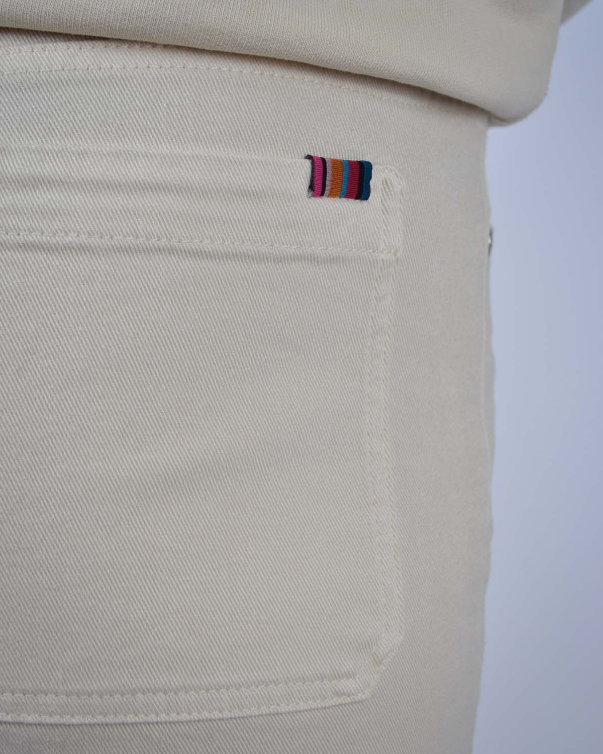 Women's Cream Straight Leg Cropped Jeans - Image 4
