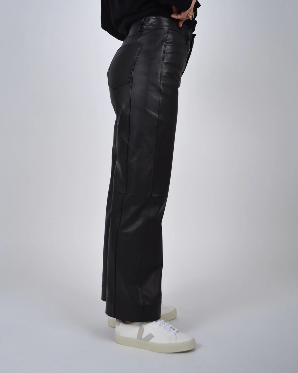 Cropped Leather Pants - Image 3