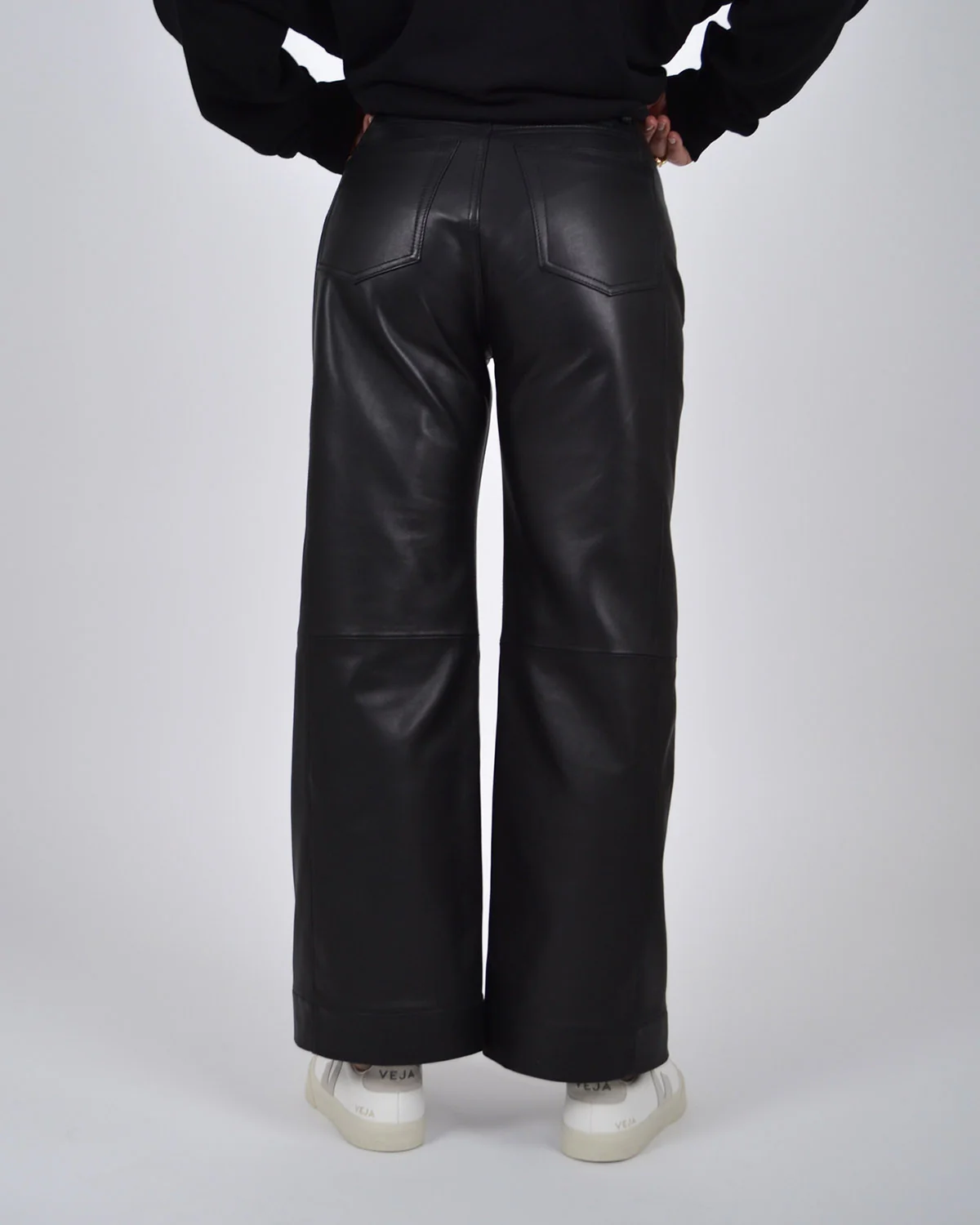 Cropped Leather Pants - Image 4