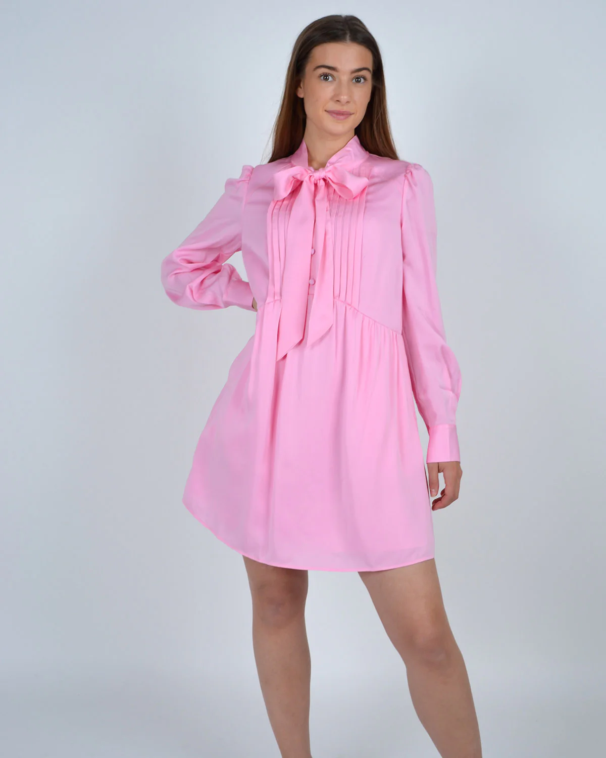 Viscose Pussy Bow Mini Dress - Image 2