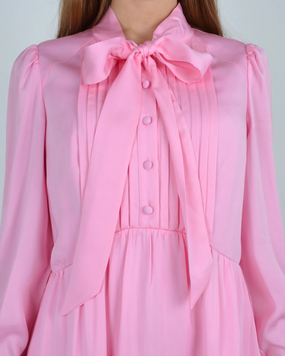 Viscose Pussy Bow Mini Dress - Image 3