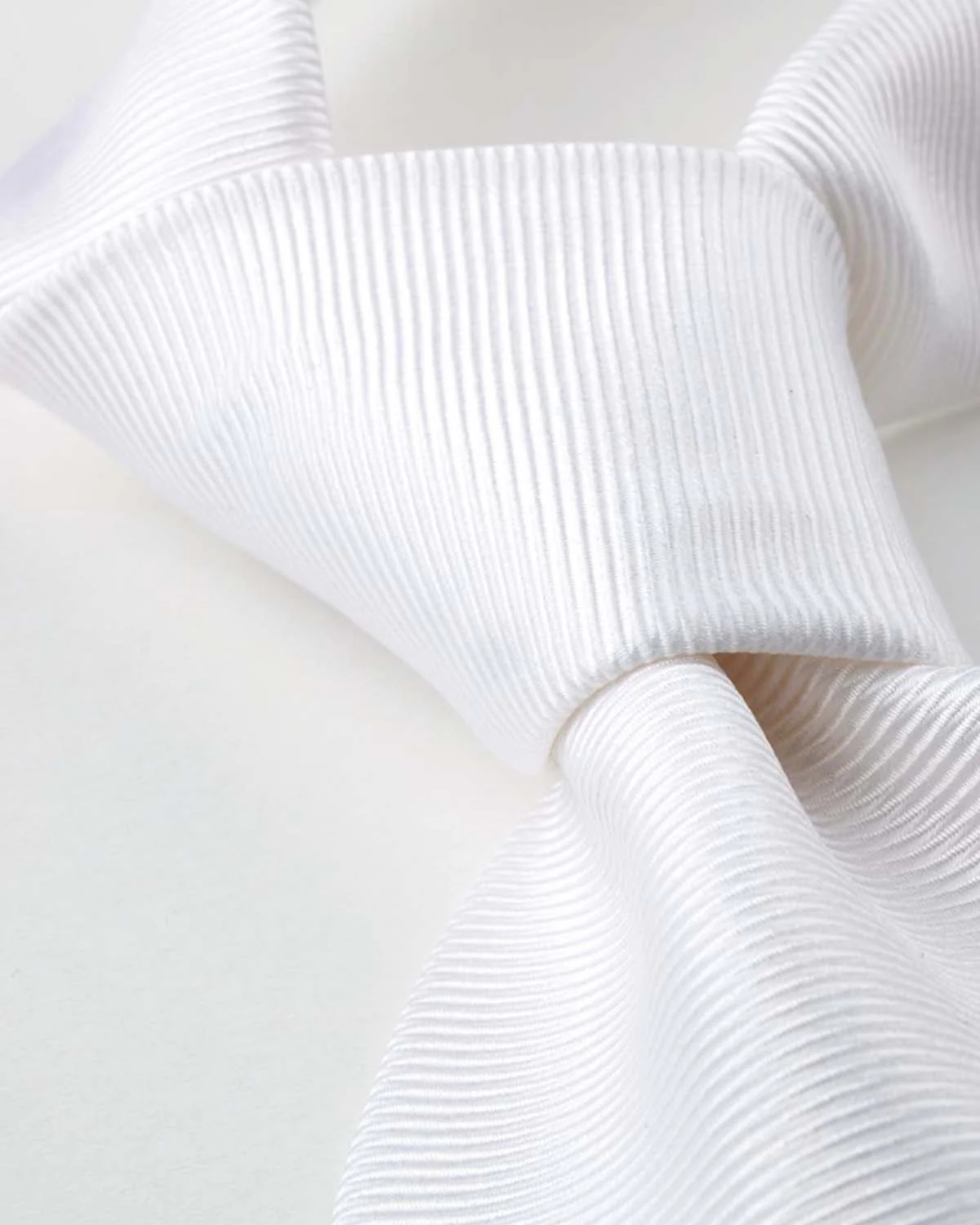 White Silk Tie - Image 2