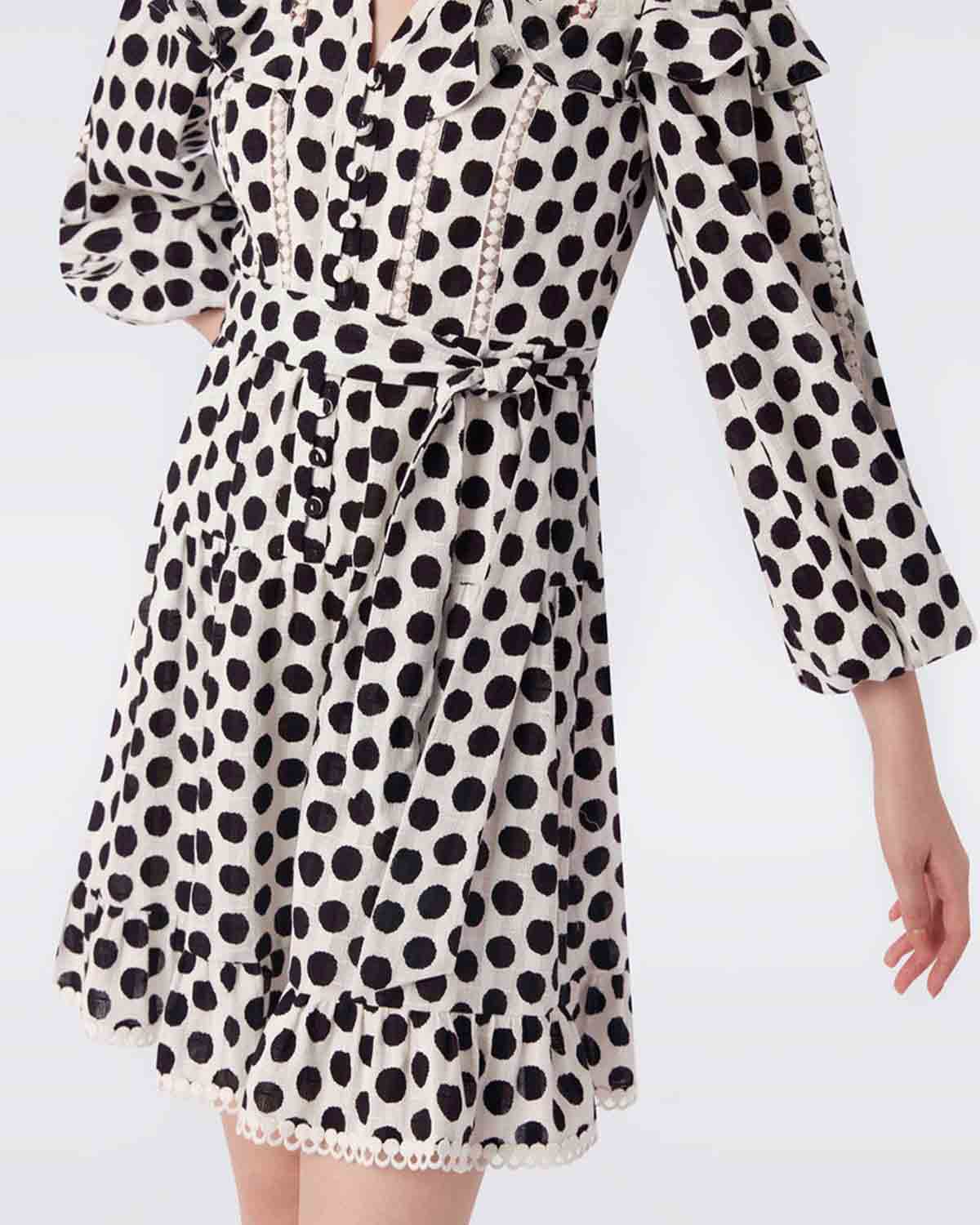 Chicago Cotton Dobby Tiered Midi Dress - Image 5