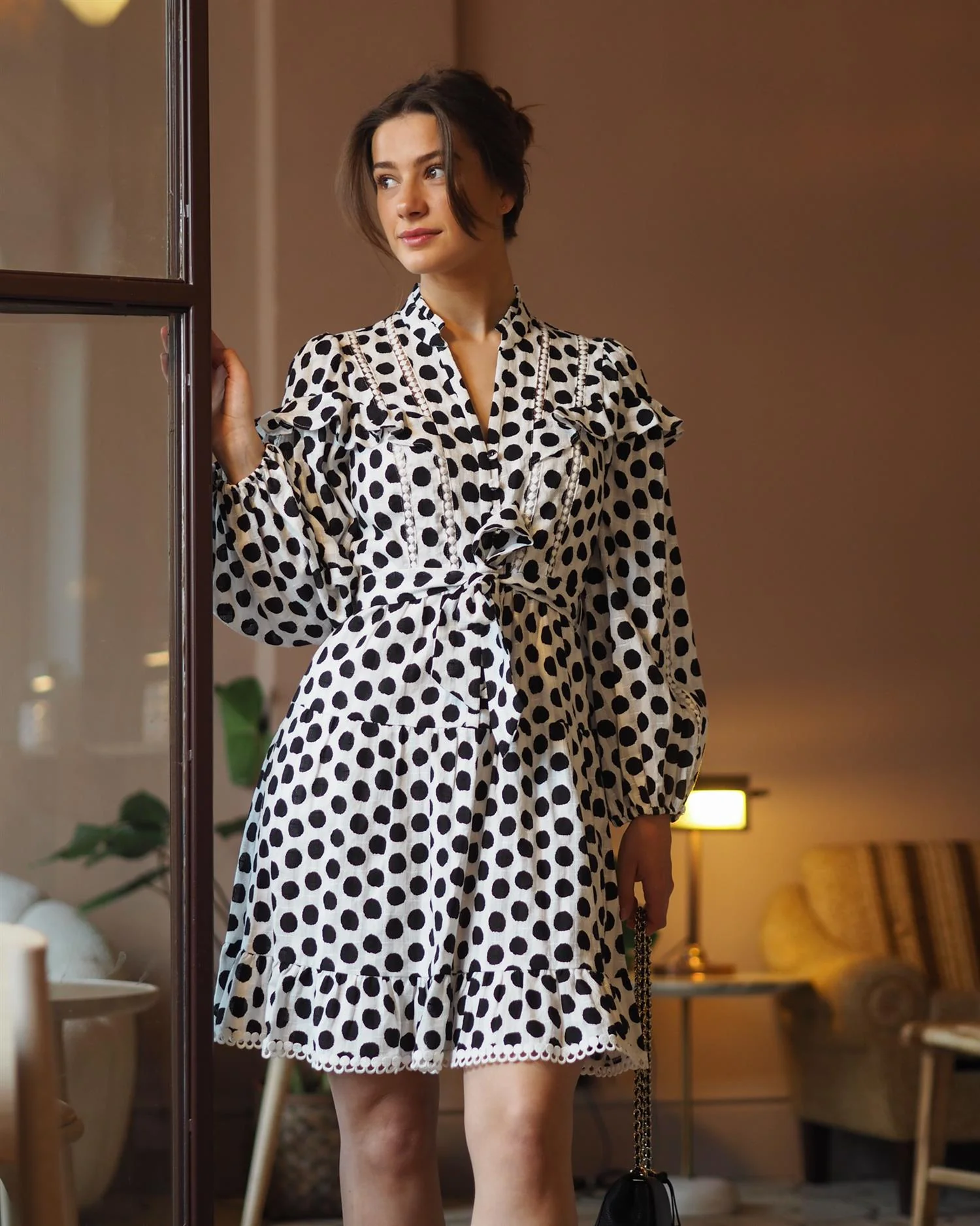 Chicago Cotton Dobby Tiered Midi Dress - Image 6
