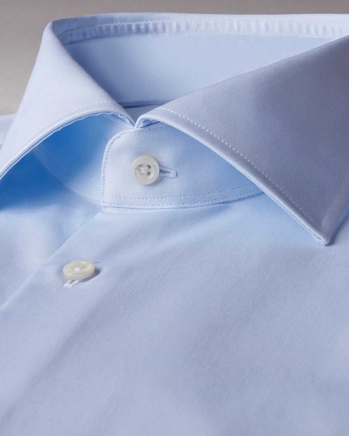 New Slimline Light Blue Twill Shirt - Image 2