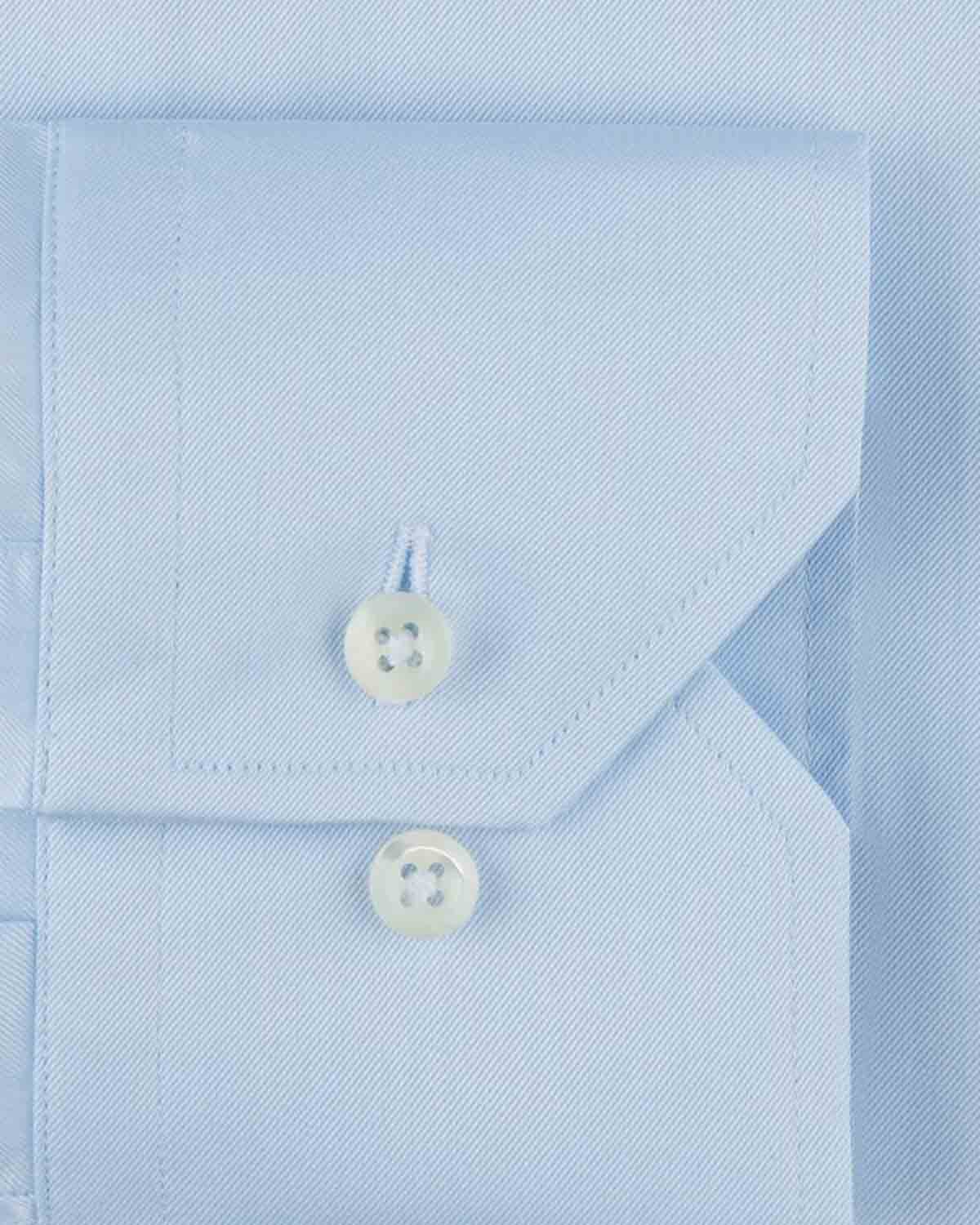 New Slimline Light Blue Twill Shirt - Image 3