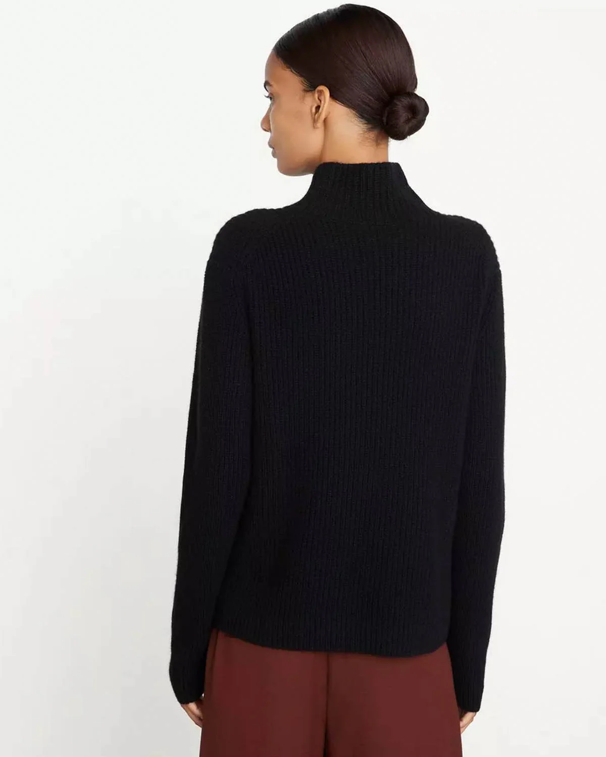 Cashmere Shaker Rib Turtleneck - Image 3