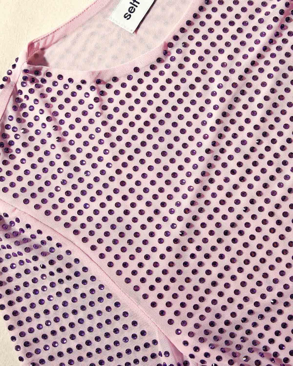 Lilac Hot Fix Mini Dress - Image 3