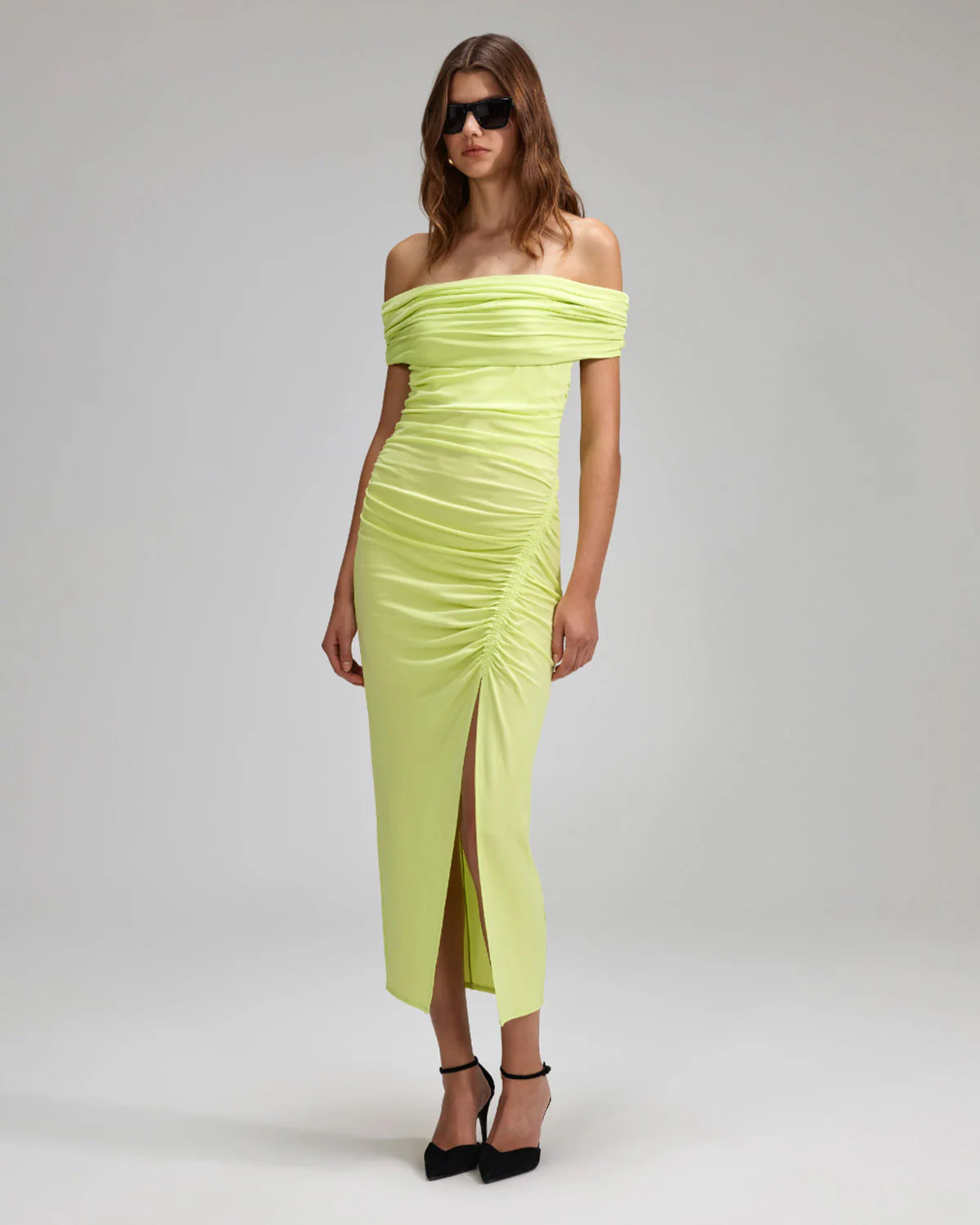 Lime Jersey Midi Dress - Image 2