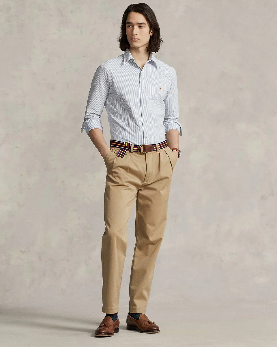 CUSTOM FIT STRIPED OXFORD SHIRT - Image 4
