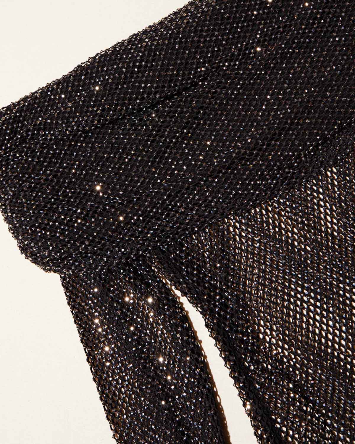Black Rhinestone Fishnet Top - Image 4