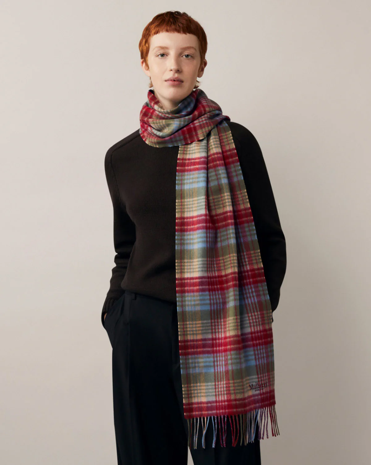Mulberry Heritage Check Scarf - Image 4