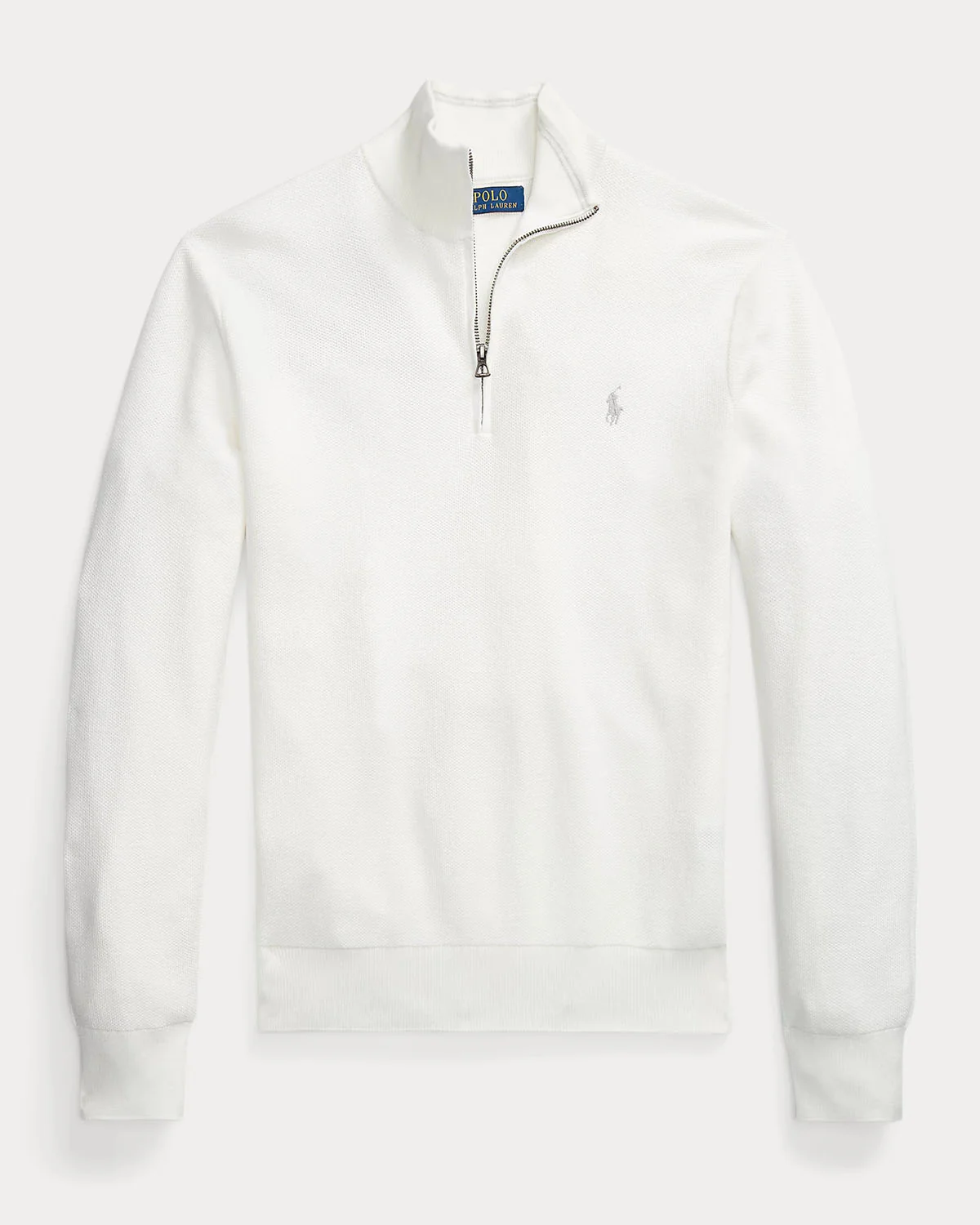 MESH-KNIT COTTON QUARTER-ZIP SWEATER - Image 4